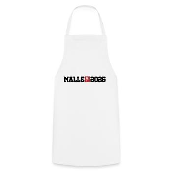 Malle 2025 - Kochschürze - Weiß - Vorne - AI Model Male 185 dark (185cm)