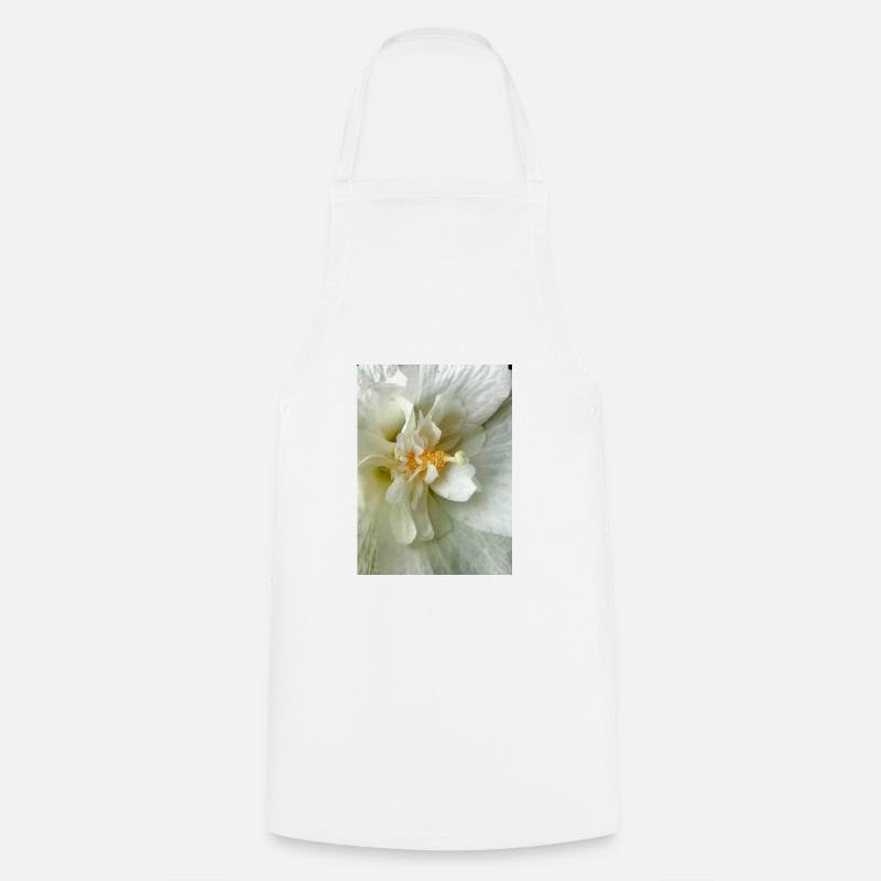 Fleur blanche - Tablier de cuisine - blanc