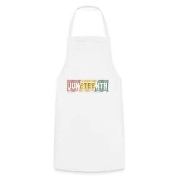 Juneteenth Black History Day Pride Gift - Cooking Apron - white - Front - AI Model Male 185 dark (185cm)