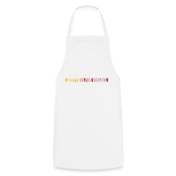 crypto is for virgins - Cooking Apron - white - Front - AI Model Male 185 dark (185cm)
