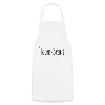 Team Braut rosa Herz Hochzeit Heirat Brautjungfer - Kochschürze - Weiß - Vorne - AI Model Male 185 dark (185cm)