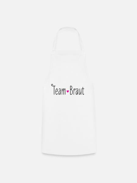 Team Braut rosa Herz Hochzeit Heirat Brautjungfer - Kochschürze - Weiß