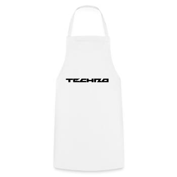 Techno Festival - Tablier de cuisine - blanc - Devant - AI Model Male 185 dark (185cm)