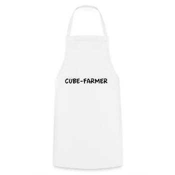 Cube Farmer Solid Color - Cooking Apron - white - Front - AI Model Male 185 dark (185cm)