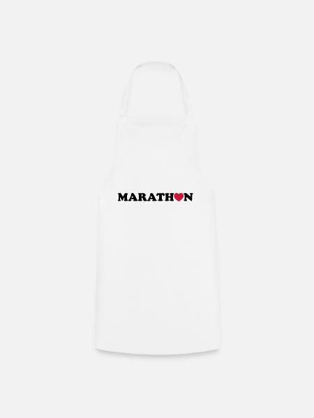 marathon - Tablier de cuisine - blanc