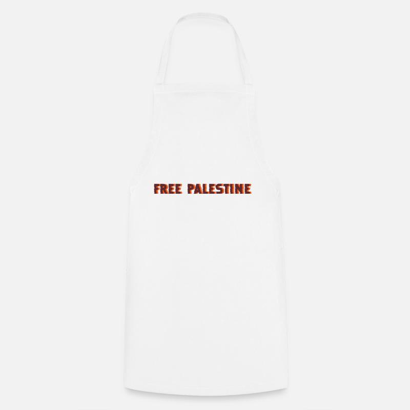 Free Palestine - Cooking Apron - white