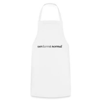 verDARMt normal - Kochschürze - Weiß - Vorne - AI Model Male 185 dark (185cm)