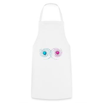 Vibration vibration objects sphere dimension - Cooking Apron - white - Front - AI Model Male 185 dark (185cm)