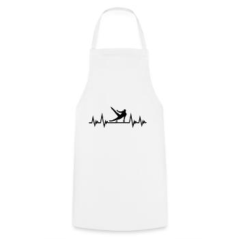 Gymnastique battement de cœur, gymnase ECG Pouls - Tablier de cuisine - blanc - Devant - AI Model Male 185 dark (185cm)