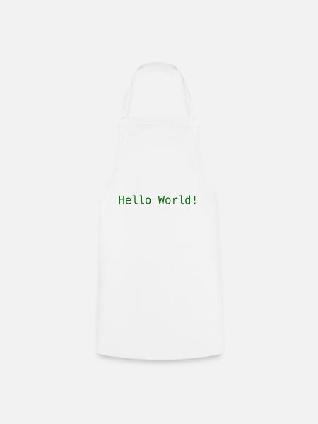 Hello World ! - Kochschürze - Weiß
