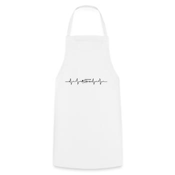 Violin heartbeat - Cooking Apron - white - Front - AI Model Male 185 dark (185cm)