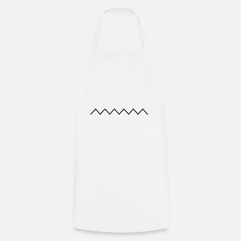 Zickzack - Tablier de cuisine - blanc