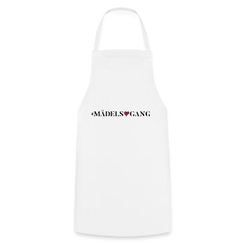 maedels gang herzchen - Kochschürze - Weiß - Vorne - AI Model Male 185 dark (185cm)