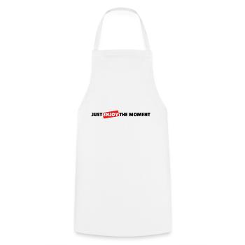 Just enjoy the moment - Tablier de cuisine - blanc - Devant - AI Model Male 185 dark (185cm)
