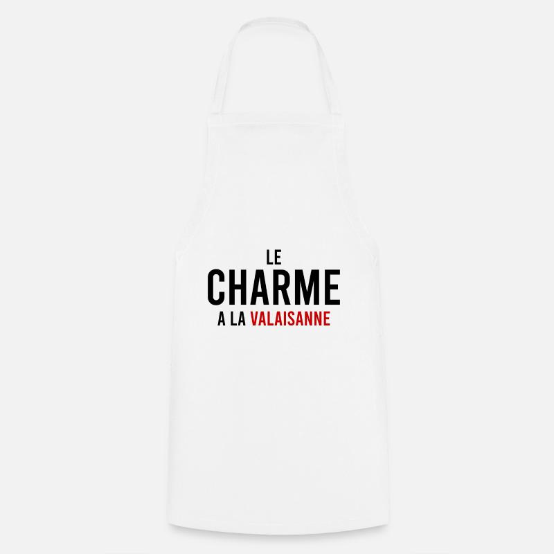 le charme la valaisanne - Tablier de cuisine - blanc