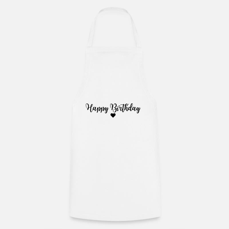 Bon anniversaire - Tablier de cuisine - blanc