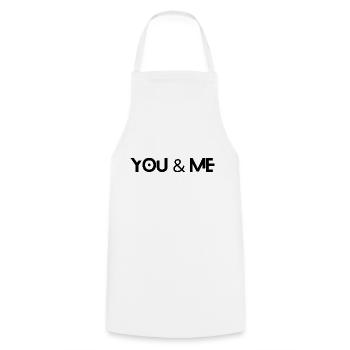 YOU & ME - Kochschürze - Weiß - Vorne - AI Model Male 185 dark (185cm)