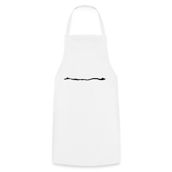 Farbklex line brush stroke underline - Cooking Apron - white - Front - AI Model Male 185 dark (185cm)