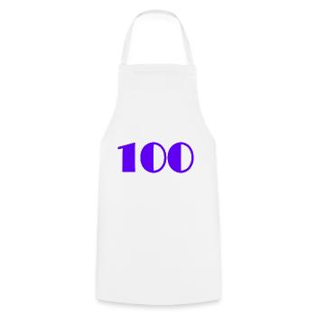 100. 100 ANS. 100e ANNIVERSAIRE. ANNIVERSAIRE - Tablier de cuisine - blanc - Devant - AI Model Male 185 dark (185cm)