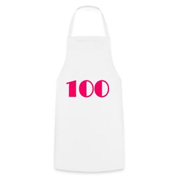 100. 100 ANS. 100e ANNIVERSAIRE. ANNIVERSAIRE - Tablier de cuisine - blanc - Devant - AI Model Male 185 dark (185cm)