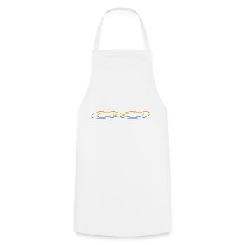 Regenbogen Unendlichkeit - Kochschürze - Weiß - Vorne - AI Model Male 185 dark (185cm)