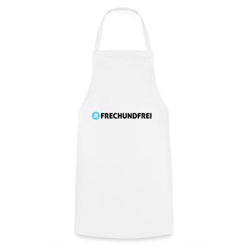 Frech und frei - Kochschürze - Weiß - Vorne - AI Model Male 185 dark (185cm)