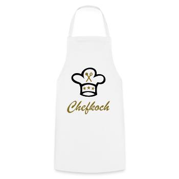 Kochmütze Chefköchin Koch Köchin Chefkoch Chef - Kochschürze - Weiß - Vorne - AI Model Male 185 dark (185cm)