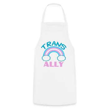 Trans Ally - Cooking Apron - white - Front - AI Model Male 185 dark (185cm)