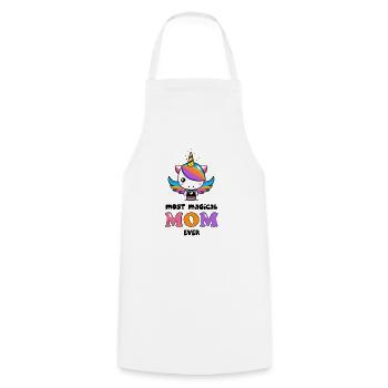 Cadeau de fête des mères maman cool licorne maman magique - Tablier de cuisine - blanc - Devant - AI Model Male 185 dark (185cm)