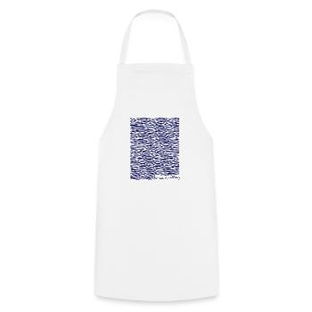 the sea is calling - Cooking Apron - white - Front - AI Model Male 185 dark (185cm)