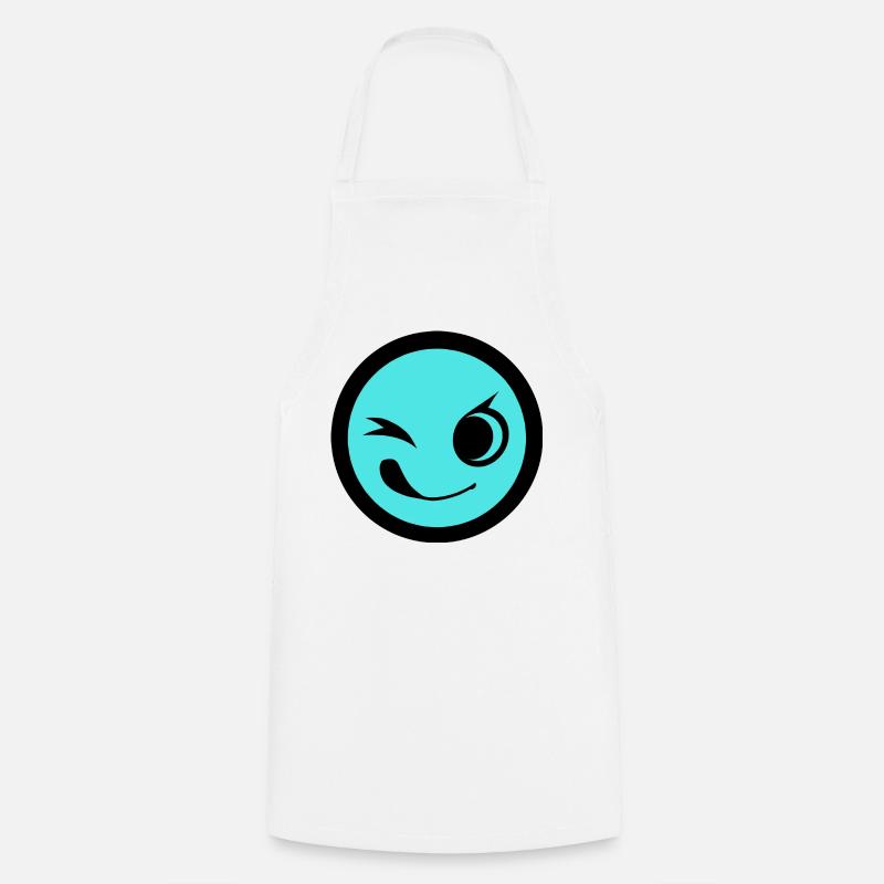 Emoticon - Kochschürze - Weiß