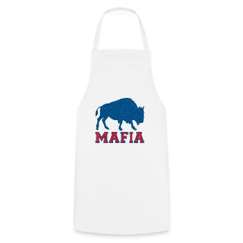 Bills Fan Mafia II - Football rétro vintage - Tablier de cuisine - blanc - Devant - AI Model Male 185 dark (185cm)