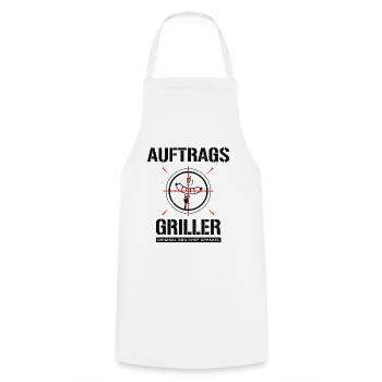 GRILLER BBQ GRILLMEISTER GRILLEN AUFTRAGSGRILLER - Kochschürze - Weiß - Vorne - AI Model Male 185 dark (185cm)
