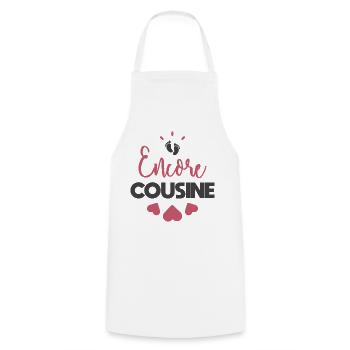 Encore cousine - Tablier de cuisine - blanc - Devant - AI Model Male 185 dark (185cm)