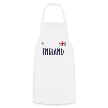 England Fußball Trikot Englische Flagge - Kochschürze - Weiß - Vorne - AI Model Male 185 dark (185cm)
