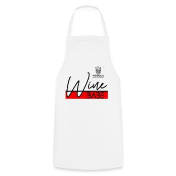 Winegod funny saying Wine Babe - Cooking Apron - white - Front - AI Model Male 185 dark (185cm)