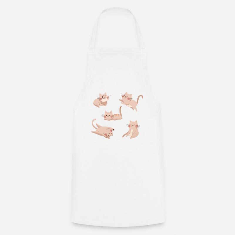 White Cat Crew - Cooking Apron - white