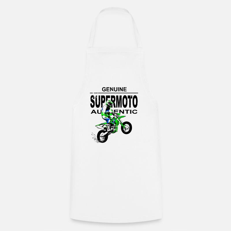 Supermoto - Kochschürze - Weiß