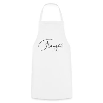Franzi Surname First Name Girl - Cooking Apron - white - Front - AI Model Male 185 dark (185cm)