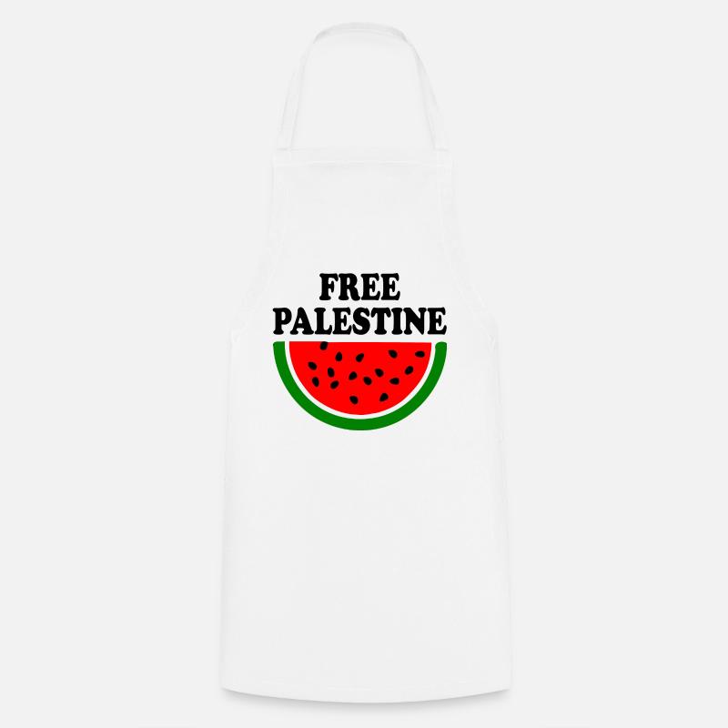 Free palestine Melon pastèque - Tablier de cuisine - blanc