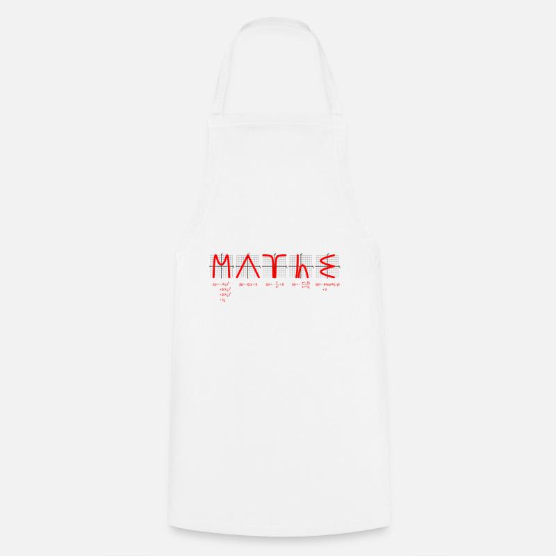 Math with functions red - Cooking Apron - white