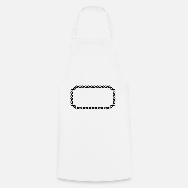 Symbole vélo personnalisable - Tablier de cuisine - blanc