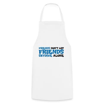 Les amis ne laissent pas les amis sauter seuls 4 - Tablier de cuisine - blanc - Devant - AI Model Male 185 dark (185cm)