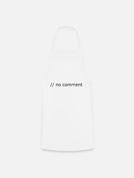 No comment Programming Computer Science Gift - Cooking Apron - white