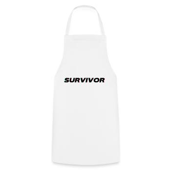Survivor - Shirt für alle starken Menschen - Kochschürze - Weiß - Vorne - AI Model Male 185 dark (185cm)