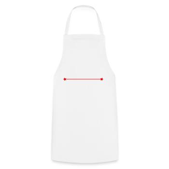 Ligne en rouge - Tablier de cuisine - blanc - Devant - AI Model Male 185 dark (185cm)