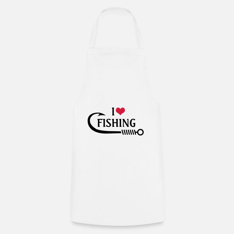 J'adore la pêche - Tablier de cuisine - blanc