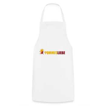 pommes liebe - Kochschürze - Weiß - Vorne - AI Model Male 185 dark (185cm)