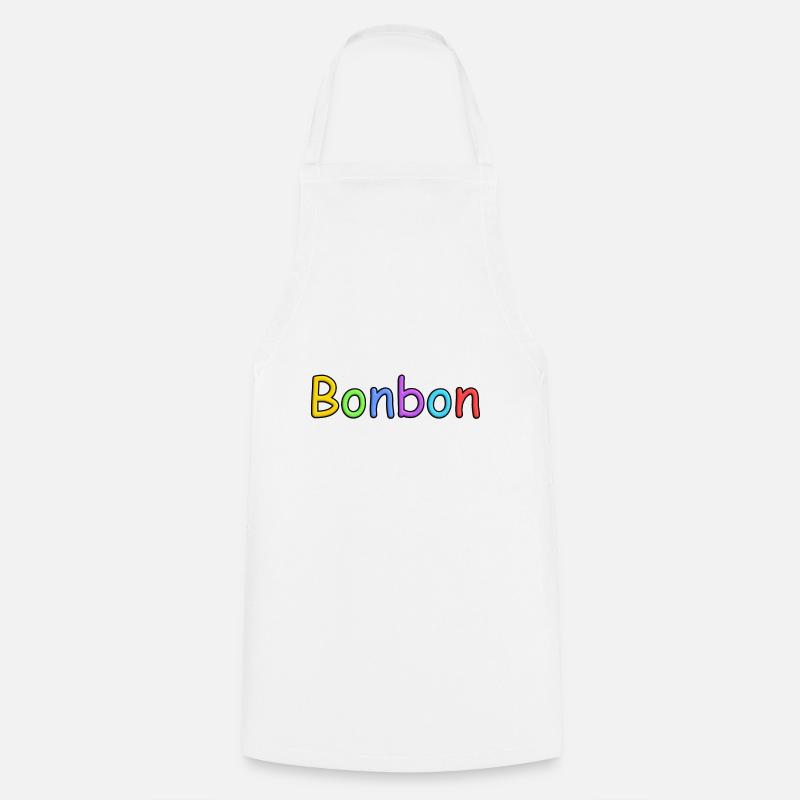 Candy lettering in colorful - Cooking Apron - white