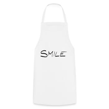 SMILE if you can - Kochschürze - Weiß - Vorne - AI Model Male 185 dark (185cm)